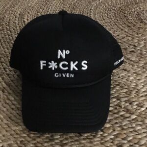 No F*cks Given Black Baseball Cap